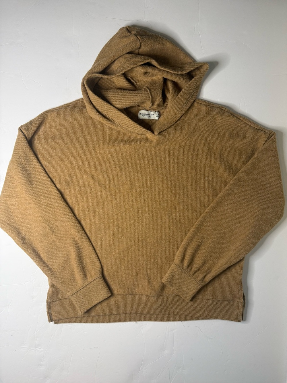Abercrombie & Fitch Camel/Tan Hooded Knit Sweater